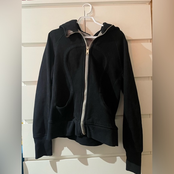 Black and grey Lululemon Scuba zip up hoodie - Picture 1 of 1